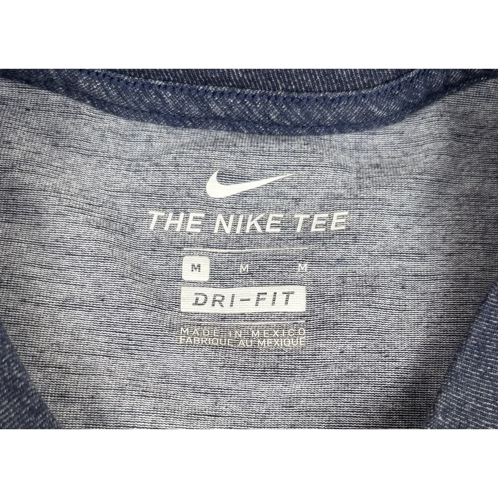 Mens UVA Virginia Cavaliers Size Med Nike Dri-Fit L/S Shirt Navy Gray Orange